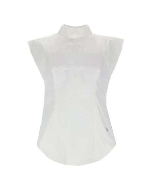 Jean Paul Gaultier White Collar Top