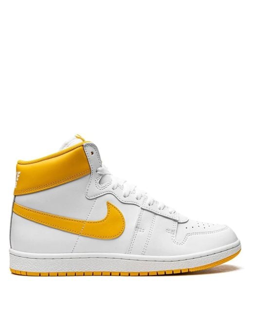 Nike White Air Ship Brand-embroidered Leather High-top Trainers 7. for men