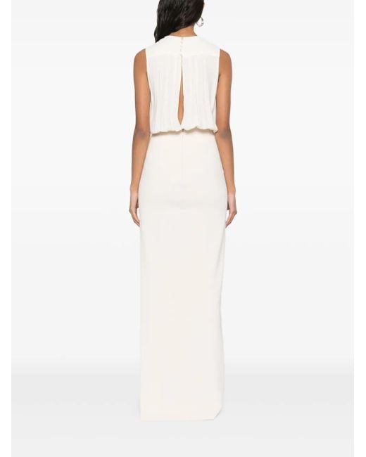 Robe Courte À Détails De Laçages Elisabetta Franchi en coloris White