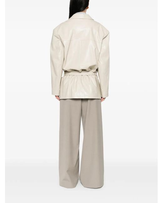 Low Classic White Belted Jacket