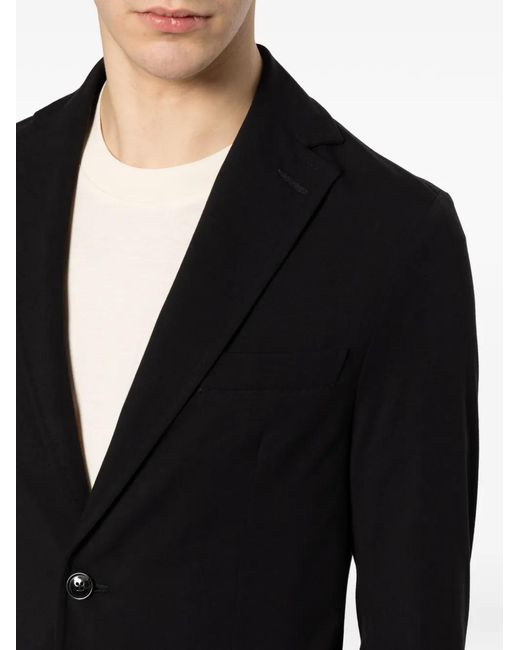 Circolo 1901 Black Welt-Pocket Two-Button Blazer for men