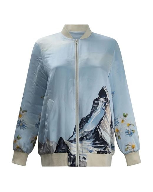 SLEEP NO MORE Blue Floral-Print Jacket