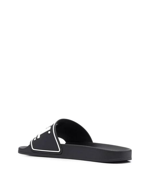 DIESEL White Sa-Mayemi Cc Logo-Embossed Slides