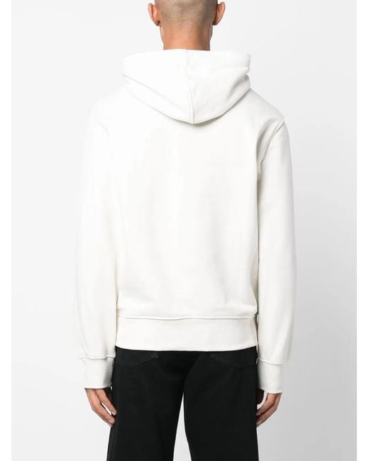 Calvin Klein White Logo-Print Hoodie for men