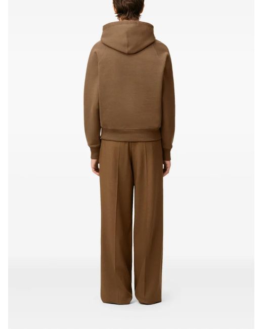 AMI Brown Ami De Coeur Cotton Hoodie