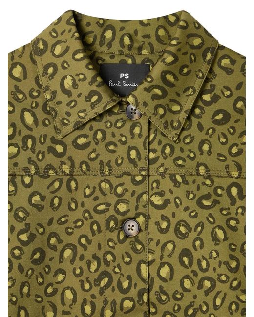 Paul Smith Green Leopard-Print Jacket