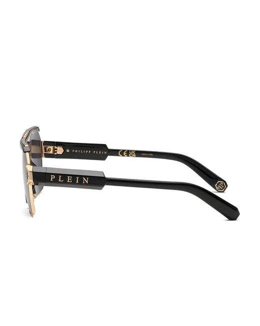 Philipp Plein Gray Geometric-Pilot Sunglasses for men