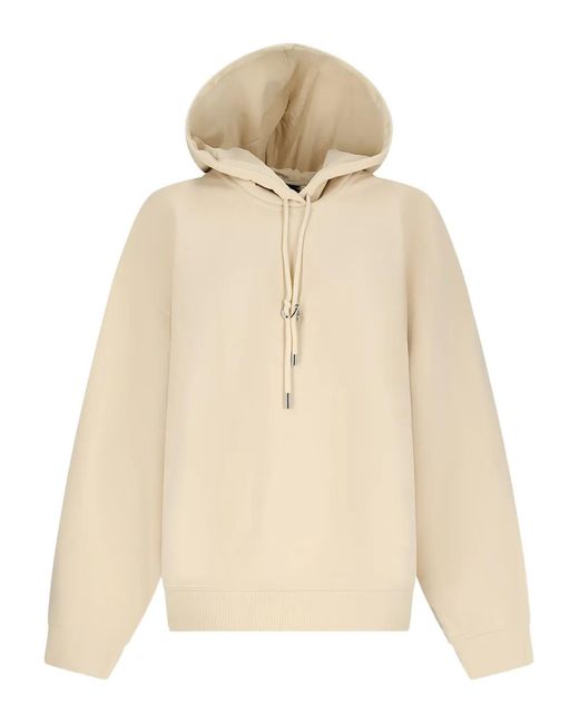 Sportmax Natural Drawstring-Detail Hoodie