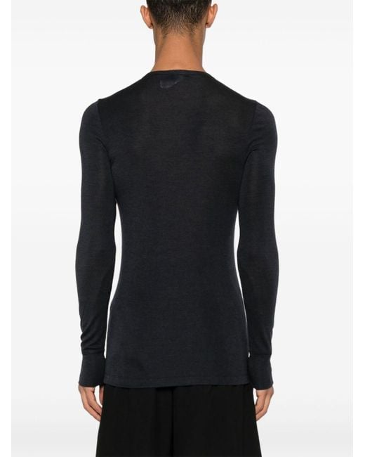 メンズ Hanro Long-sleeve T-shirt Black