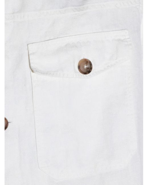 Altea White Button Flap Pocket Jacket for men