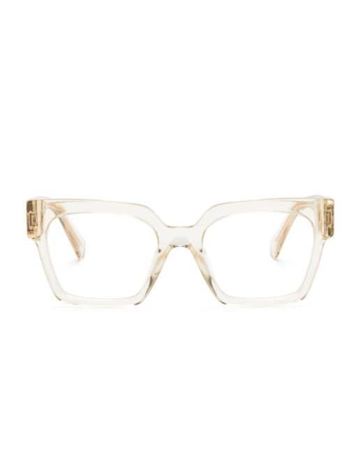Miu Miu オーバーサイズ 眼鏡フレーム Natural