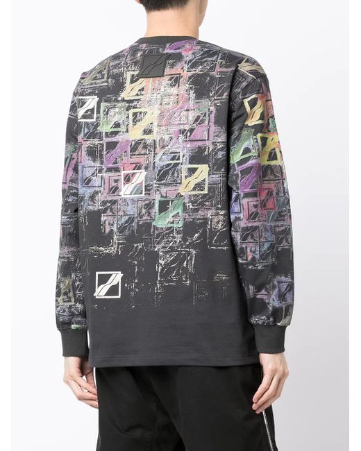 we11done Sweater Met Logoprint in het Gray