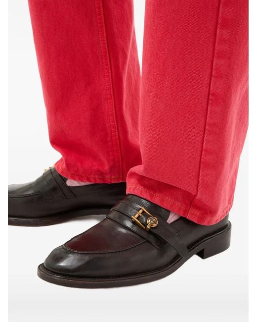 Versace White Primo Leather Loafers for men