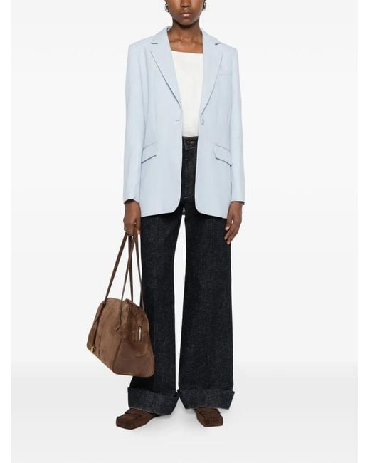 Sandro White Sequin-Striped Blazer