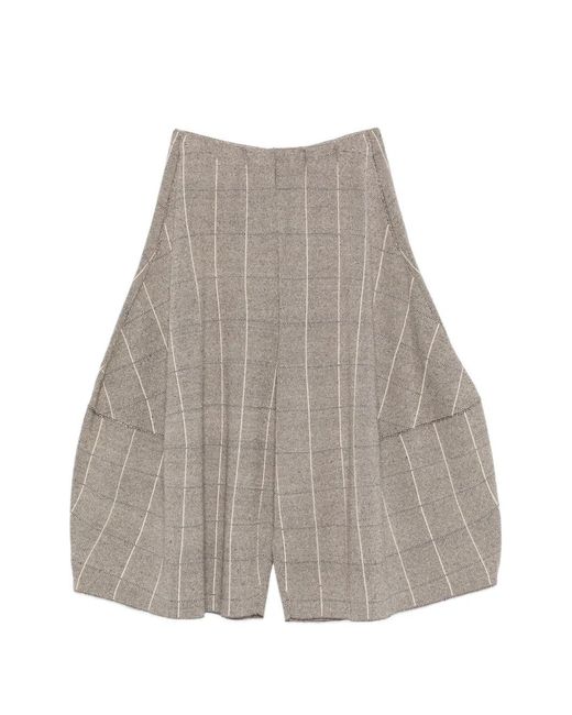 Boboutic Gray Tweed Cropped Trousers