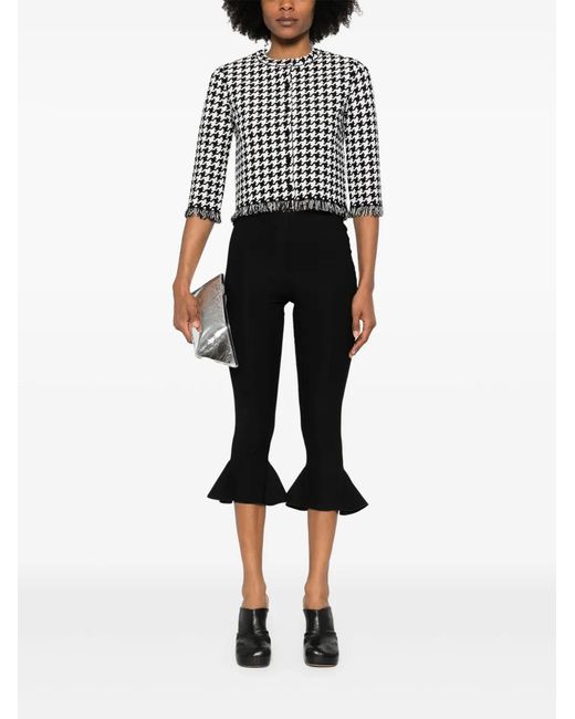 McQueen Black Houndstooth-Pattern Jacket