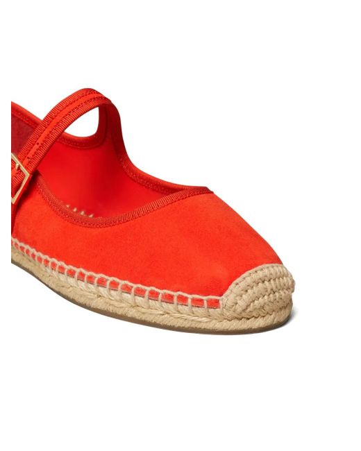 Tory Burch Suede Espadrilles Red