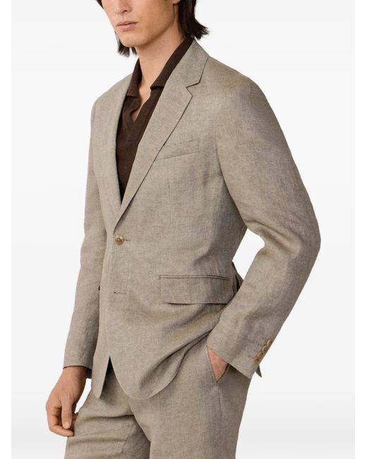 Hackett Natural Delave Hopsack Blazer for men