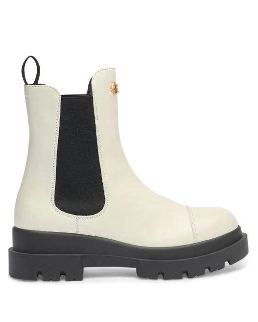 Giuseppe Zanotti White Tankie Beatle Boots