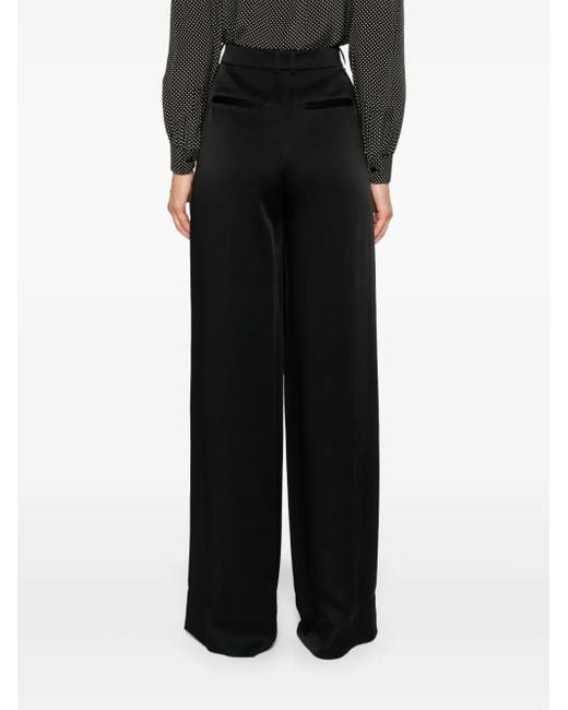 Saint Laurent Black Satin Trousers