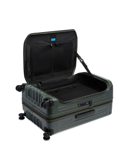 Piquadro Green Medium Expandable Hardside Suitcase