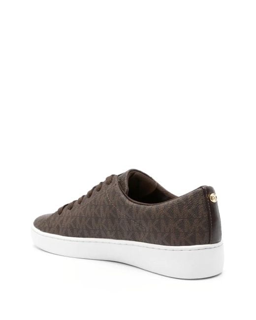 MICHAEL Michael Kors Brown Keaton Logo-Print Sneakers