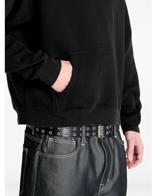 Guess Black Logo-Embroidered Hoodie for men