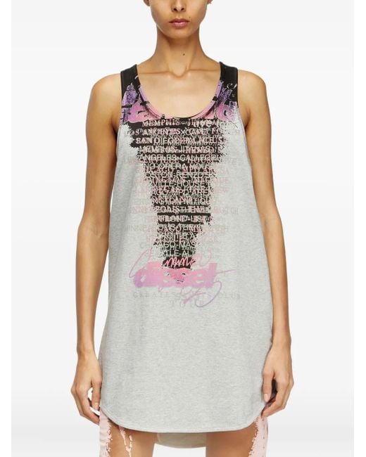 DIESEL Gray Remaster Capsule T-Shan Tank Top