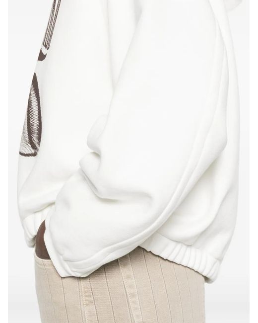 Top con capucha y cerezas estampadas Dorothee Schumacher de color White