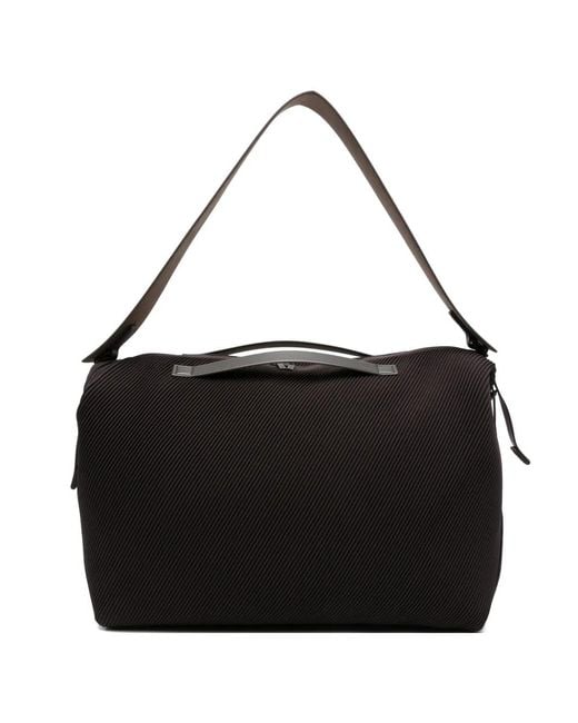Homme Plissé Issey Miyake Black Pleated Tote Bag for men