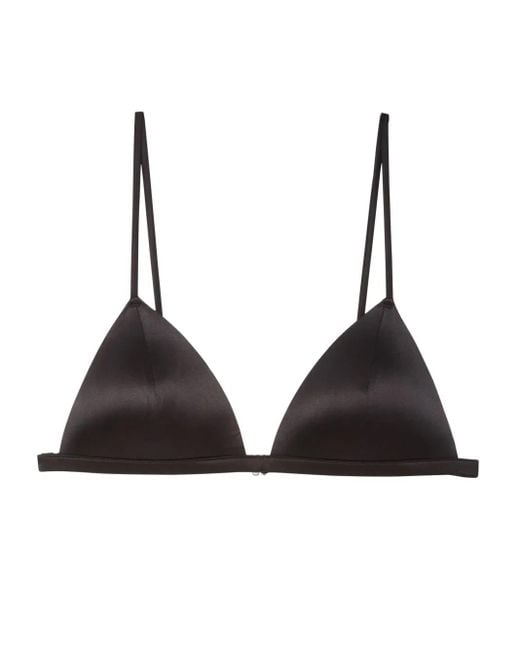 Fleur du Mal Black Molded Luxe Triangle Bra