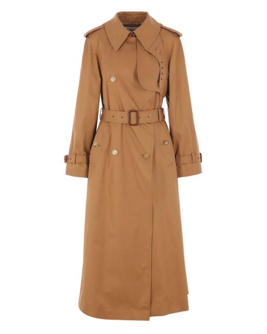 Trench Doppiopetto Con Cintura di Chloé in Brown