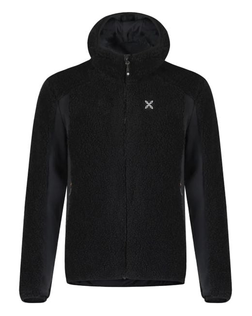 Felpa Con Cappuccio di Montura in Black da Uomo