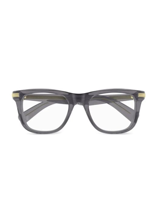 Cartier Gray Square-Frame Glasses for men