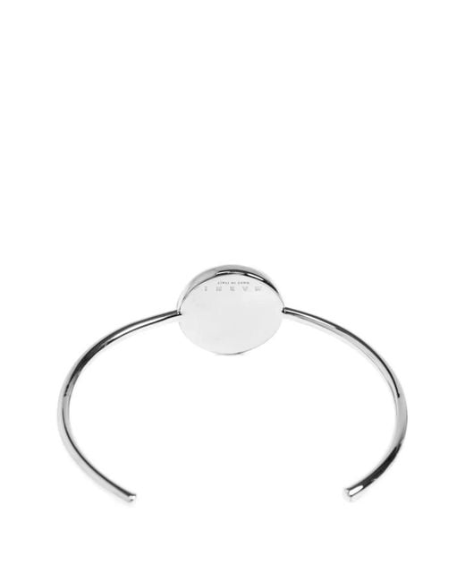 Marni White Cabochon Cuff Bracelet