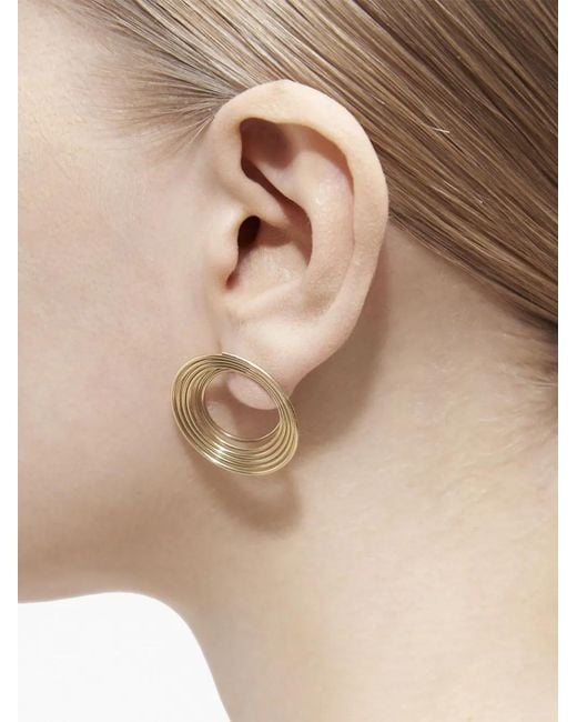 Shihara Metallic 18Kt Flat Hoop 02 Earring