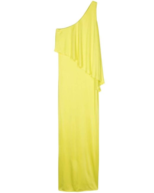Patrizia Pepe Yellow One-shoulder Dress