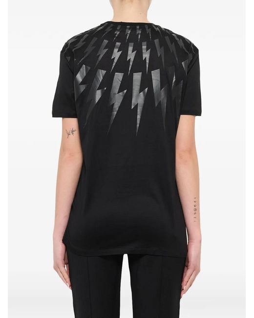 Neil Barrett Black Graphic-Print T-Shirt