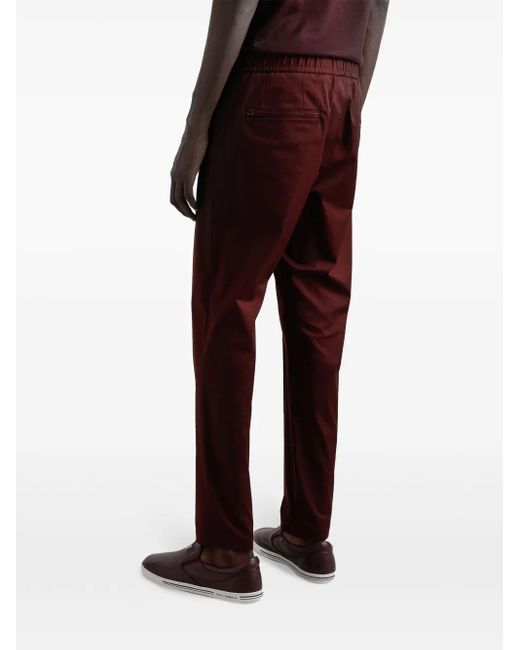 Dolce & Gabbana Red Drawstring Track Pants for men