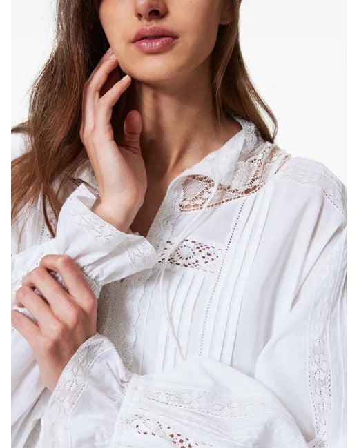 Twinset White Embroidered Mini Dress