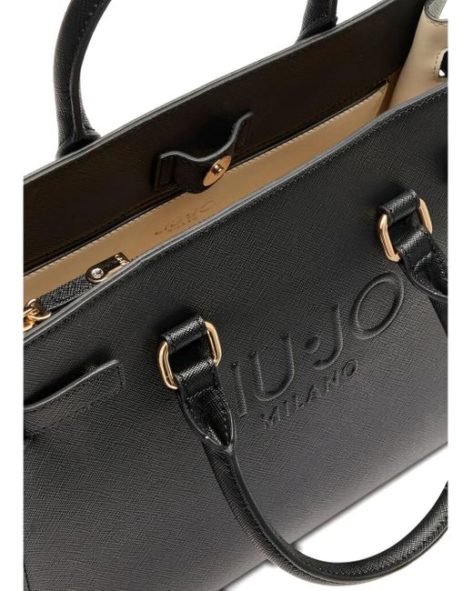 Liu Jo Black Logo-Plaque Satchel Bag