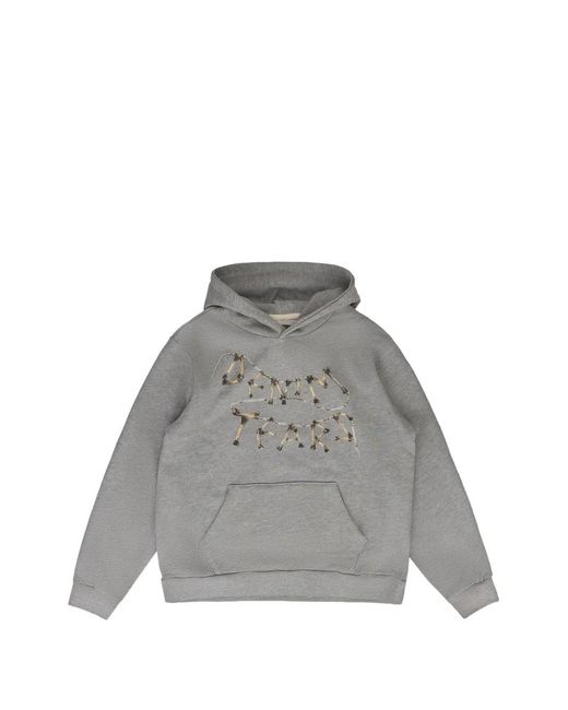 DENIM TEARS Gray Kmg Bones Hoodie for men