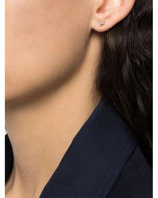 Missoma White Initial Single Stud Earring