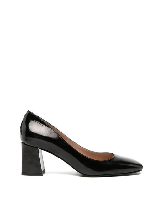 SERGIO MORETTI FIRENZE Black Patent-Finish Square-Toe Pumps