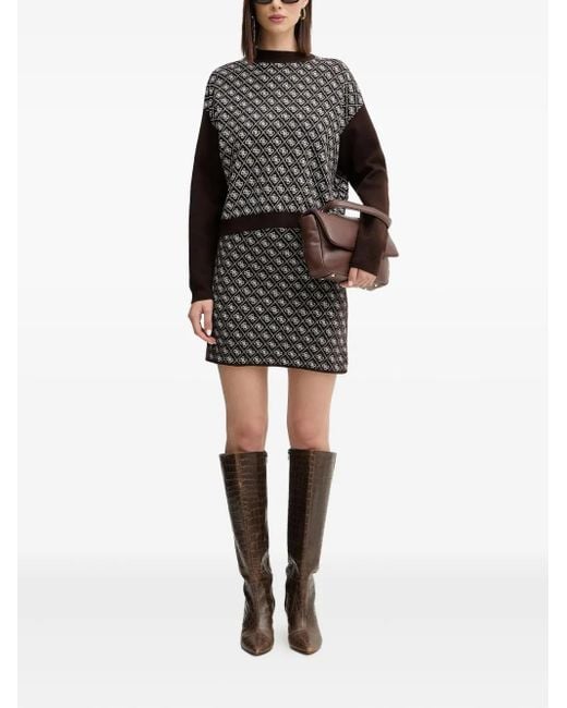 Guess Black Patterned Long-Sleeve Sweater