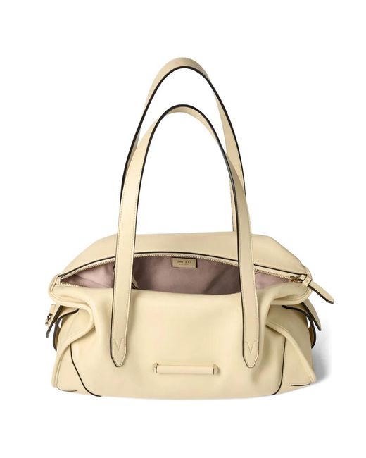 Jimmy Choo Natural Medium Bar Holdall Bag