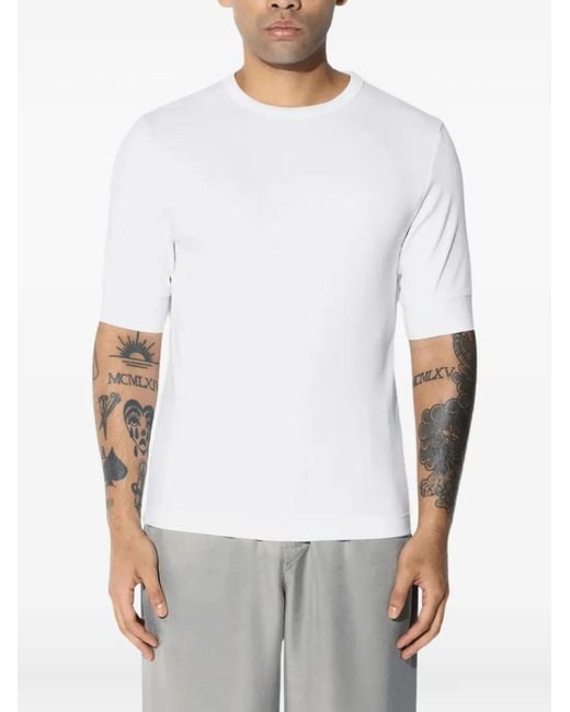 CDLP White Ribbed-Knit T-Shirt for men