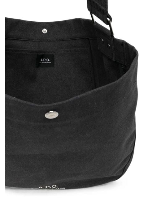 A.P.C. Black Journal Messenger Bag