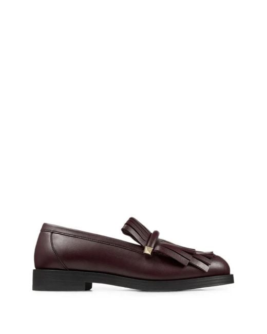 Jimmy Choo Red Eska Loafers