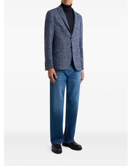 Etro Blue Wool Blazer for men